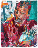 Jim in Studio, 2006, oil/canvas, 28x24"