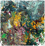 Susan's Garden, Dusk, 2005, oil/canvas, 24x24"