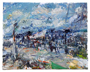 Maryland Dove, Deconstructed, 2007, oil/canvas, 16x40"