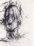 Hunz, 2005, charcoal/paper, 30x23"