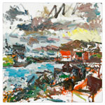 Cranberry Island, Thre Boats, 2007, oil/canvas, 12x12"