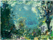 Raindrops Over Mattapany Road, 2007, oil/canvas, 16x12"