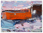 Swinging Boats, Cranberry Island, 2007, oil/linen, 12x20"