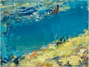 Saint Mary's River, 2007, oil/panel, 12x16"