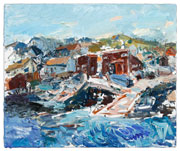Town Dock, Stormy Day, 2007, oil/linen, 18x24"