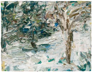 Two Trees in Storm, 2005, oil/canvas, 14x18"